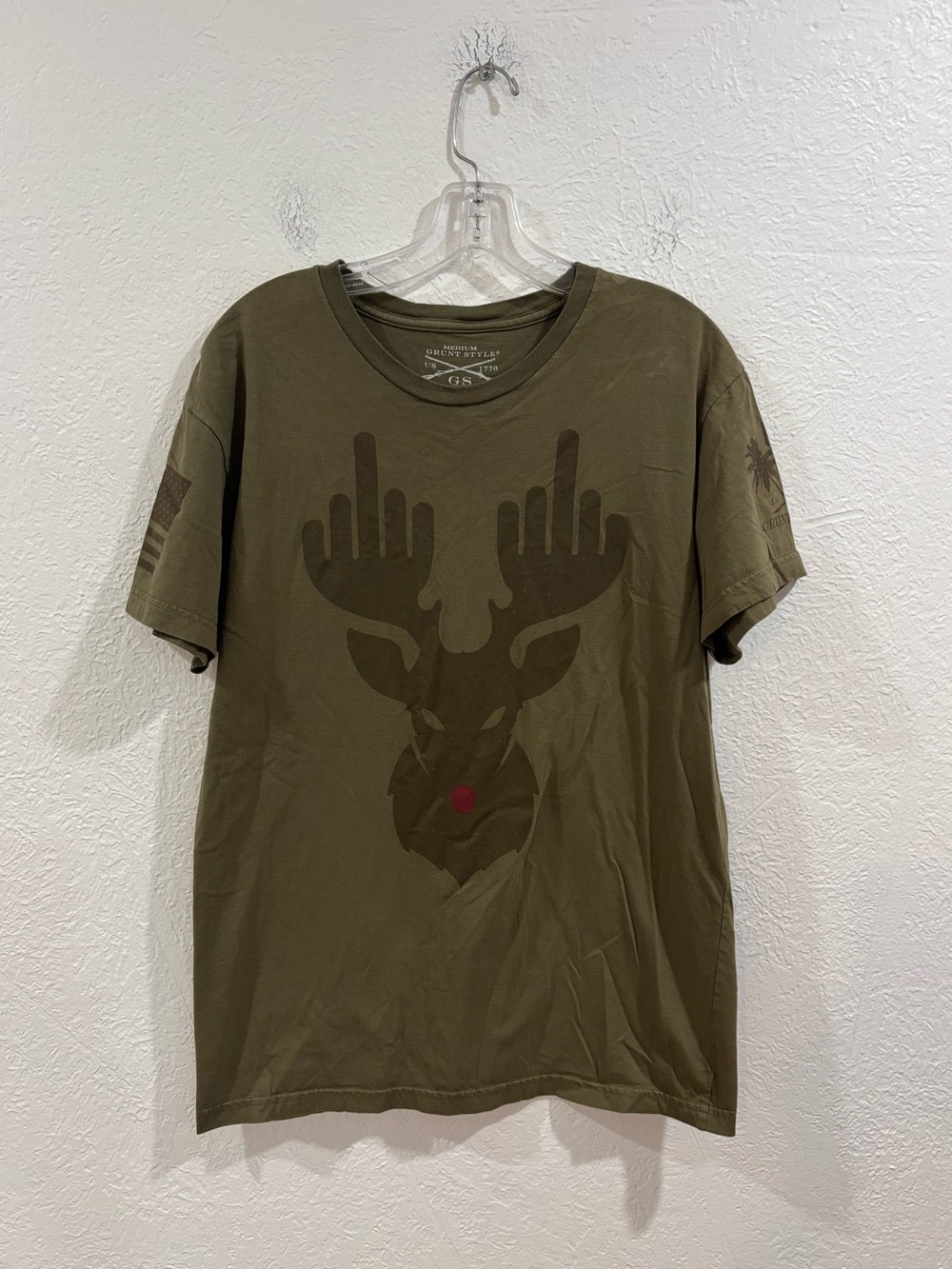 Men’s Grunt Style Patriotic “Antlers” T-shirt